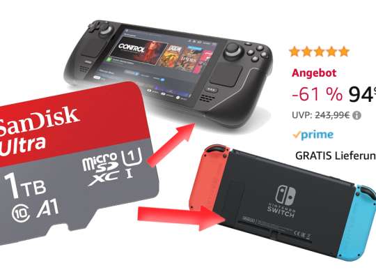 Zockerpuls - 1 TB microSD Karte für Steamdeck & Nintendo Switch extrem günstig