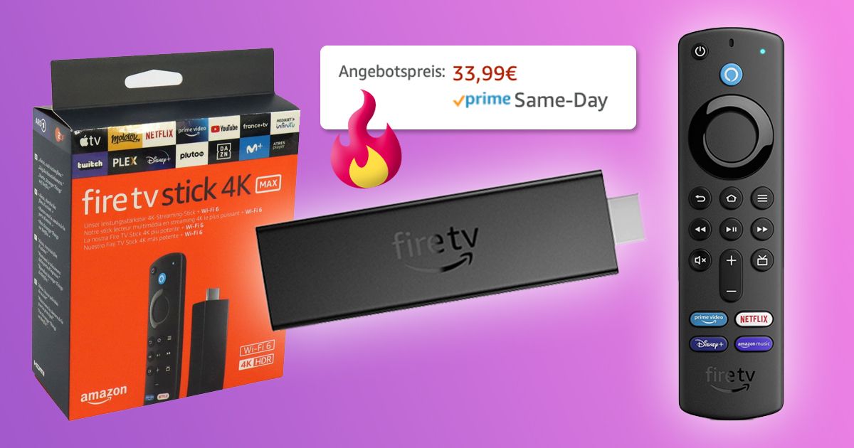 Zockerpuls - Amazon Fire TV Stick 4K Max für kurze Zeit unfassbar günstig