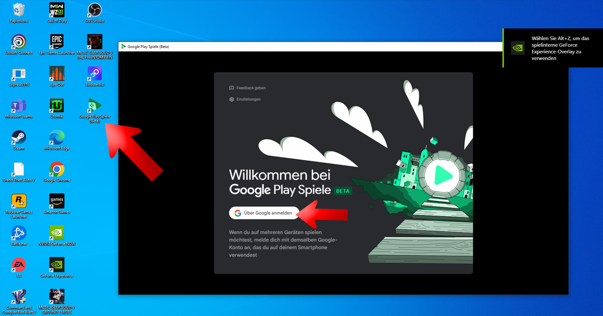 Zockerpuls - Android-Spiele auf dem PC- Google Play Games (Beta) in Deutschland gestartet - Login