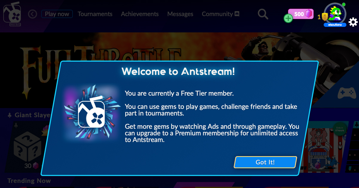 Zockerpuls - Antstream Arcade- Massig Retro-Spiele kostenlos in der Cloud zocken - Free Tier