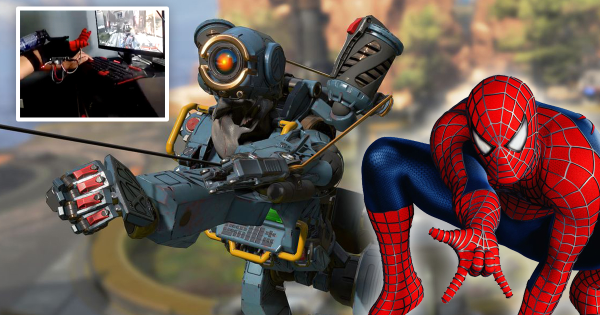 Zockerpuls - Apex Legends - Spieler baut sich Spiderman-Controller für Pathfinders Greifhaken