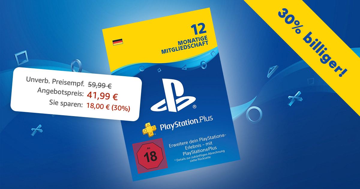 Zockerpuls - Days of Play- PlayStation Plus Jahresabo derzeit unschlagbar günstig