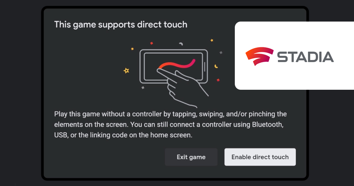 Zockerpuls - Direct Touch- Stadia bringt Steuerung per Touchscreen