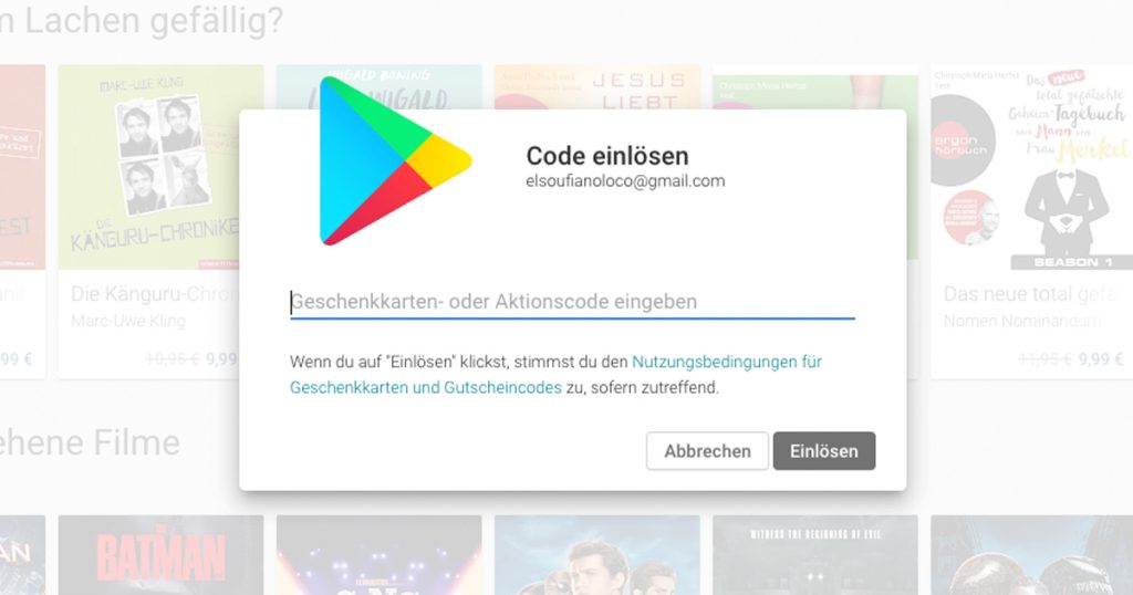 Zockerpuls - Google Play Store Gutschein-Code einlösen