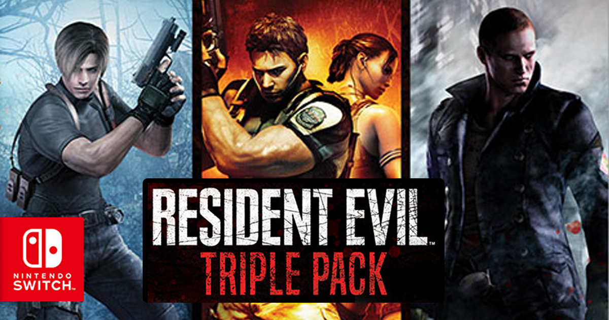 Zockerpuls - Resident Evil Triple Pack mit Teil 4,5 und 6 für Nintendo Switch