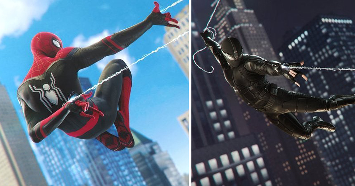 Zockerpuls - Spider-Man- Far From Home- Kostenloser Skin für PlayStation 4 - Rot-Schwarz