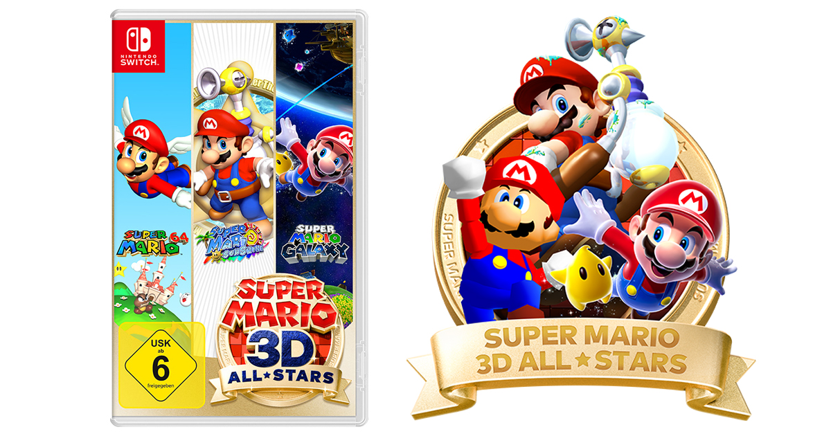 Zockerpuls - Super Mario 3D All-Stars- Super Mario 64, Sunshine und Galaxy für Nintendo Switch - Handelsversion