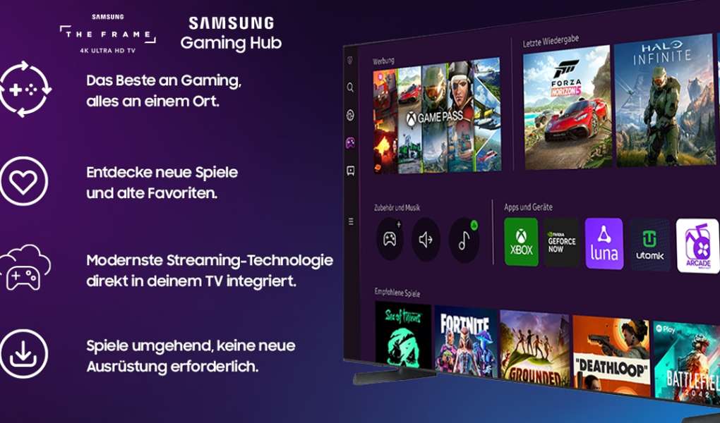 Zockerpuls - The Frame - QLED 4K Smart TV mit Cloud Gaming Hub im Angebot