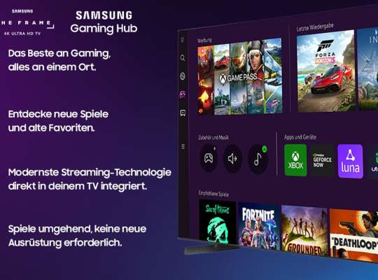 Zockerpuls - The Frame - QLED 4K Smart TV mit Cloud Gaming Hub im Angebot
