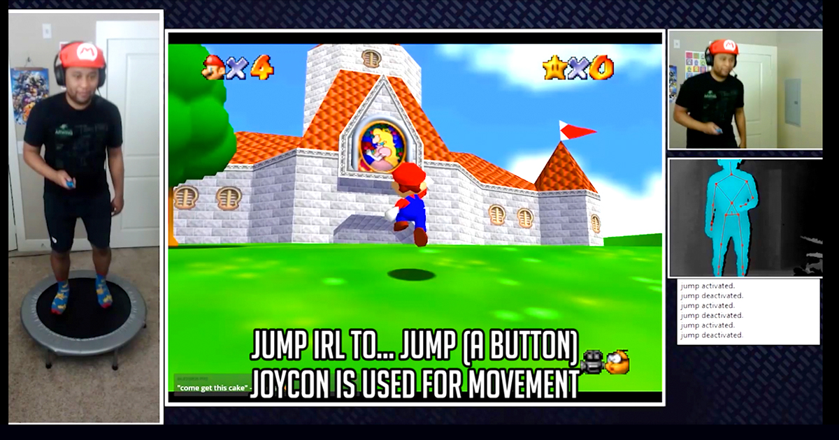 Zockerpuls - Typ nutzt Kinect, um Mario mit echten Sprüngen & Drehungen zu steuern