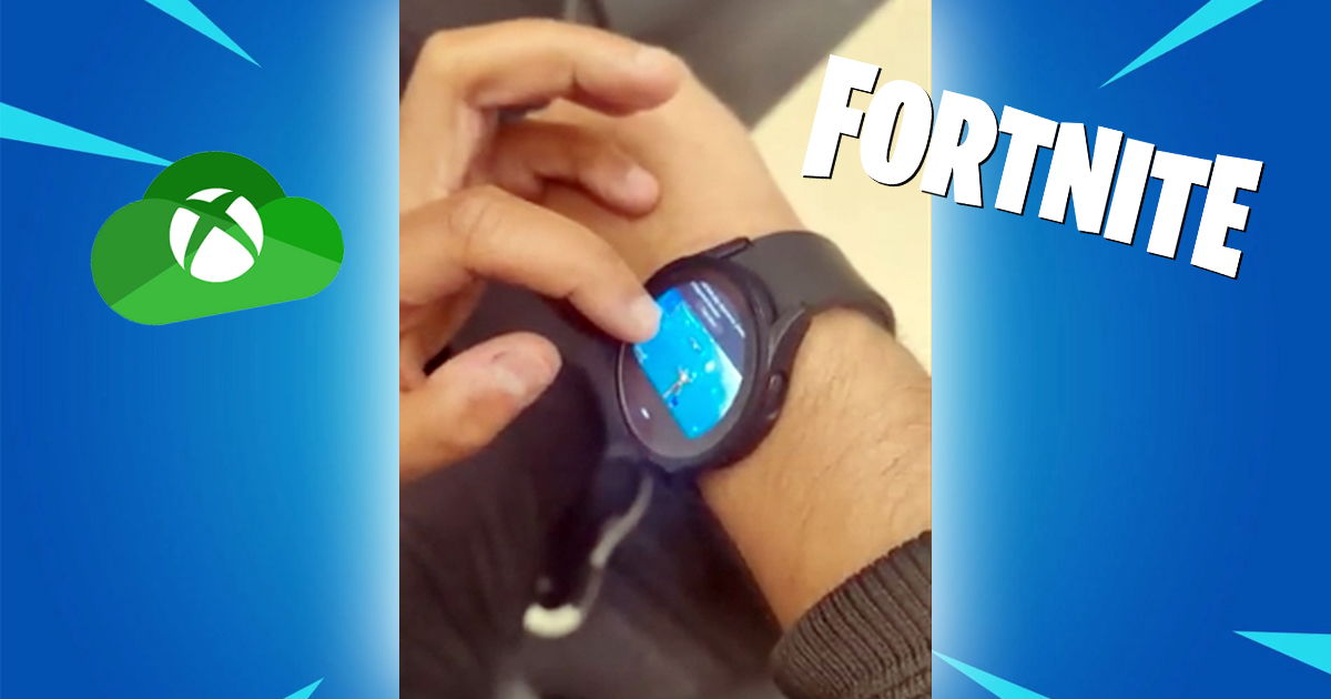 Zockerpuls - Typ spielt Fortnite auf seiner Smartwatch via Xbox Cloud Gaming
