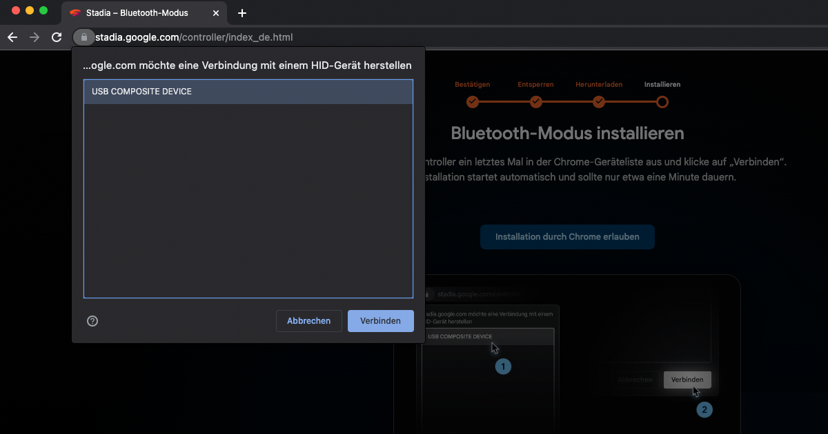 So kannst du Bluetooth im Stadia Controller freischalten