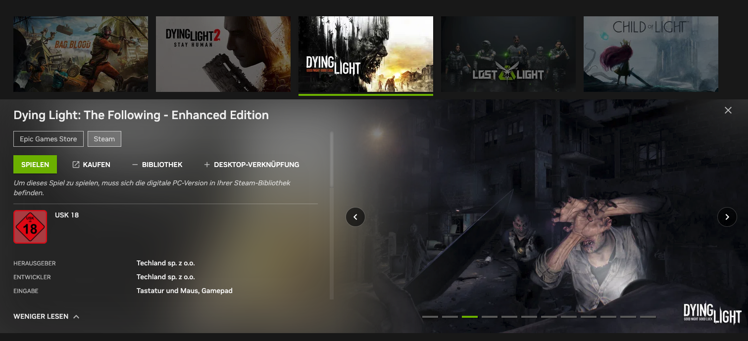 Dying Light Geforce NOW