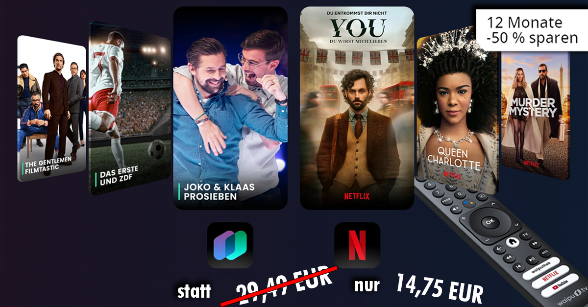 Netflix Premium mit waipu.tv Perfect Plus Angebot